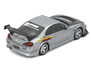 Nissan "Top Secret" Silvia (S15) RHD (Right Hand Drive) Silver Metallic with Carbon Hood 1/64 Diecast Model Car by Inno Models image 3