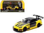Honda S2000 RHD (Right Hand Drive) "J's Racing" Yellow with Carbon Hood and Top with Graphics "Tokyo Auto Salon Kuala Lumpur 2025 Event Edition" 1/64 Diecast Model Car by Inno Models