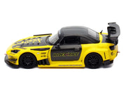 Honda S2000 RHD (Right Hand Drive) "J's Racing" Yellow with Carbon Hood and Top with Graphics "Tokyo Auto Salon Kuala Lumpur 2025 Event Edition" 1/64 Diecast Model Car by Inno Models image 2