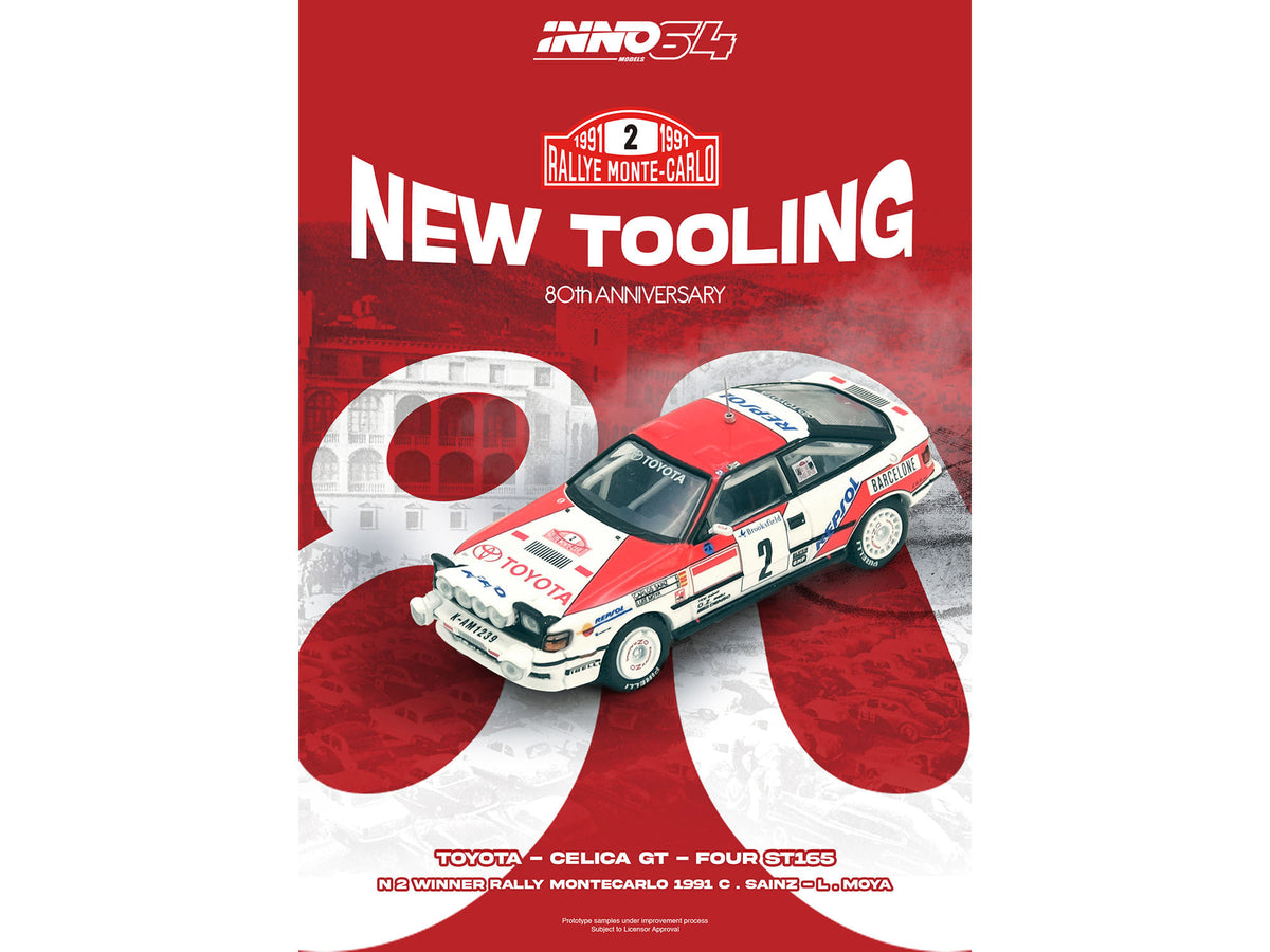 Toyota Celica GT-Four (ST165) #2 Carlos Sainz - Luis Moya Winner "Rally Monte Carlo" (1991) 1/64 Diecast Model Car by Inno Models image 4
