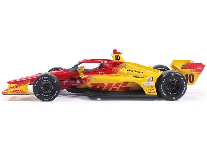 Dallara IndyCar #10 Alex Palou "DHL" Chip Ganassi Racing (Road Course Configuration) Champion "NTT IndyCar Series" (2025) 1/18 Diecast Model Car by IXO Models image 2