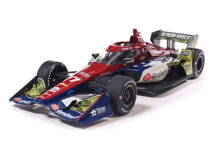 Dallara IndyCar #77 Sting Ray Robb "Goodheart Animal Health Center" Juncos Hollinger Racing (Road Course Configuration) "NTT IndyCar Series" (2026) 1/18 Diecast Model Car by IXO Models image 2