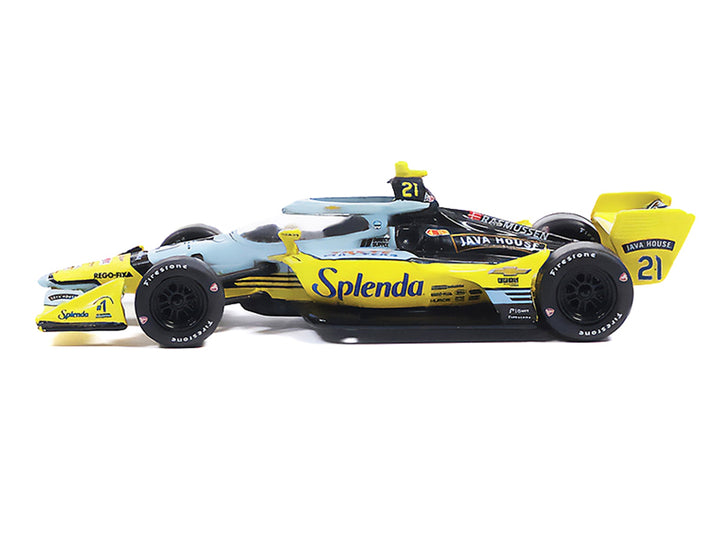 Dallara IndyCar #21 Christian Rasmussen "Splenda" Ed Carpenter Racing (Road Course Configuration) "NTT IndyCar Series" (2026) 1/64 Diecast Model by IXO Models image 2