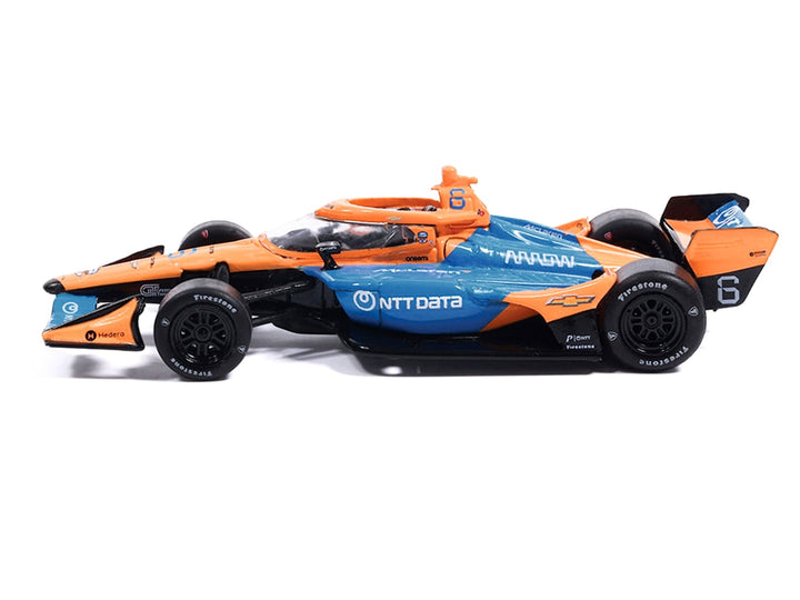 Dallara IndyCar #6 Nolan Siegel "NTT Data" Arrow McLaren IndyCar Team (Road Course Configuration) "NTT IndyCar Series" (2026) 1/64 Diecast Model by IXO Models image 2