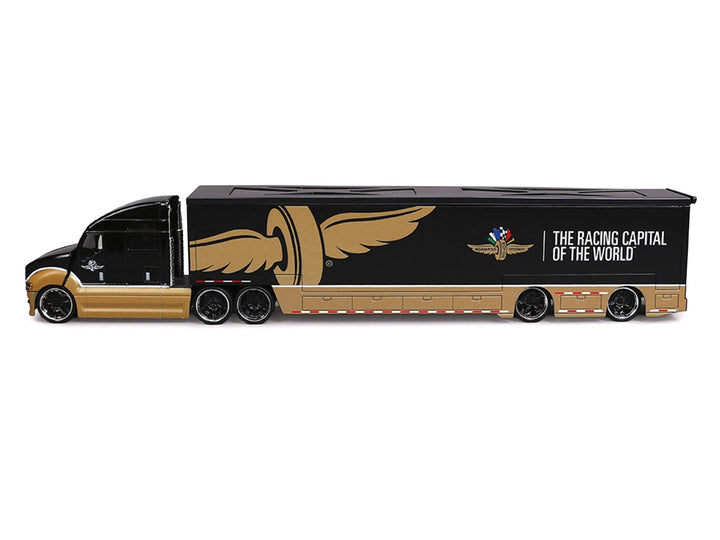 Indianapolis Motor Speedway Hauler Black and Gold 1/64 Diecast Model Car by IXO Models image 2