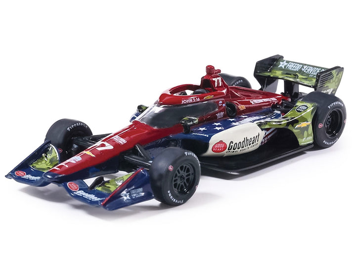 Dallara IndyCar #77 Sting Ray Robb "Goodheart Animal Health Center" Juncos Hollinger Racing (Road Course Configuration) "NTT IndyCar Series" (2026) 1/64 Diecast Model Car by IXO Models image 2