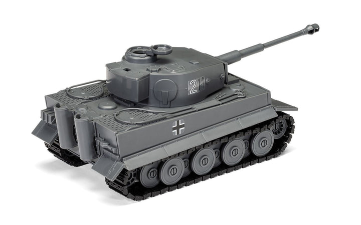 Skill 1 Model Kit Tiger I Tank "German Army" Snap Together Painted Plastic Model Tank Kit 1/35 Scale by Airfix Quickbuild image 2