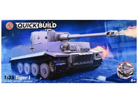 Skill 1 Model Kit Tiger I Tank "German Army" Snap Together Painted Plastic Model Tank Kit 1/35 Scale by Airfix Quickbuild image 5