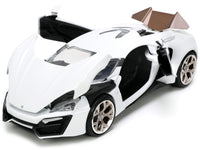 Lykan Hypersport White with Bronze Metallic Rear Spoiler "HKS" "Hyper-Spec" Series 1/24 Diecast Model Car by Jada image 2
