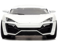 Lykan Hypersport White with Bronze Metallic Rear Spoiler "HKS" "Hyper-Spec" Series 1/24 Diecast Model Car by Jada image 4