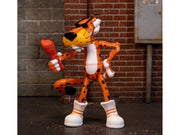 Chester Cheetah 5.5" Glow-in-the-Dark Figure with Accessories and Alternate Head and Hands "Flamin' Hot Cheetos Crunchy" Model by Jada image 4