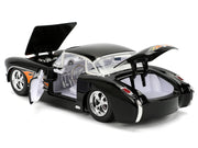 1957 Chevrolet Corvette Black with Flame Graphics and White Interior "Bigtime Muscle" Series 1/24 Diecast Model Car by Jada image 2