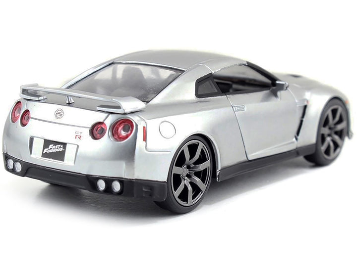 Brian's Nissan GT-R (R35) Silver Metallic "Fast & Furious" Movie 1/32 Diecast Model Car by Jada image 2