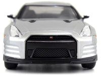 Brian's Nissan GT-R (R35) Silver Metallic "Fast & Furious" Movie 1/32 Diecast Model Car by Jada image 3