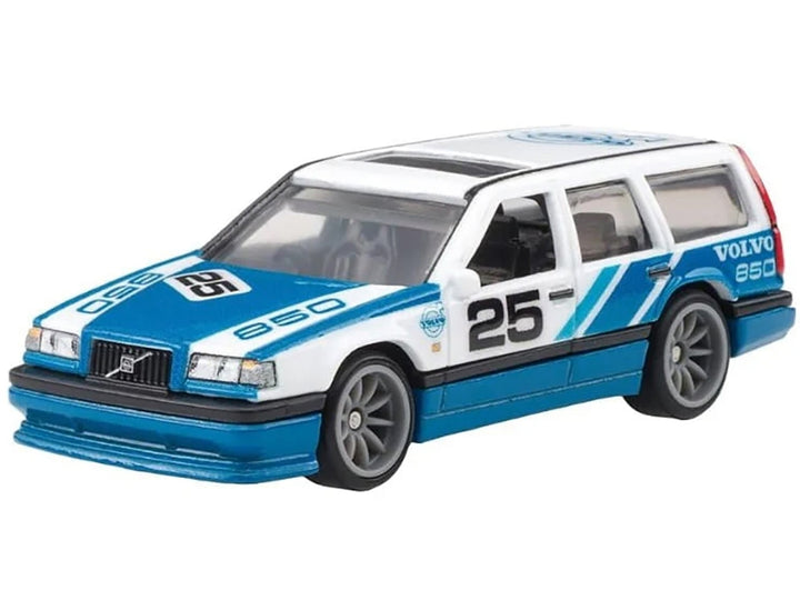 Volvo 850 Estate Wagon #25 Blue and White "Fast Wagons" Series Diecast Model Car by Hot Wheels image 2
