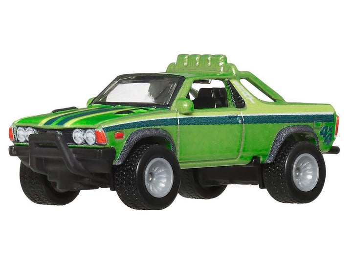 Subaru BRAT Utility Truck Green Metallic with Stripes "HW Off Road" Series Diecast Model Car by Hot Wheels image 2