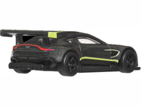 Aston Martin Vantage GTE Dark Gray Metallic with Lime Green Stripes "Euro Speed" Series Diecast Model Car by Hot Wheels image 3