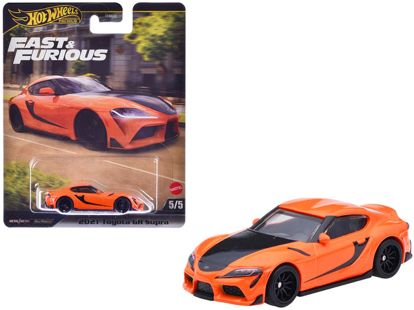 Hot Wheels 2021 Toyota GR Supra orange black F9 Fast and Furious JBM00, product image 1