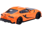 2021 Toyota GR Supra Orange and Black "F9" (2021) Movie "Fast & Furious" Series Diecast Model Car by Hot Wheels image 3