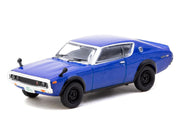 Nissan Skyline 2000GT-R KPGC110 RHD (Right Hand Drive) Blue Metallic "J Collection" Series 1/64 Diecast Model by Tarmac Works image 2