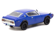 Nissan Skyline 2000GT-R KPGC110 RHD (Right Hand Drive) Blue Metallic "J Collection" Series 1/64 Diecast Model by Tarmac Works image 3