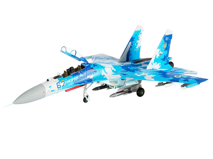 Sukhoi Su-27UB Flanker Aircraft "831st Tactical Aviation Brigade" (2017) Ukrainian Air Forces 1/72 Diecast Model by JC Wings image 2