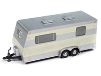 Johnny Lightning 1953 Buick Super in cream and travel trailer, Tow & Go set.