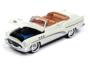 1953 Buick Super Cream with Travel Trailer Limited Edition "Tow & Go" Series 1/64 Diecast Model Car by Johnny Lightning image 3