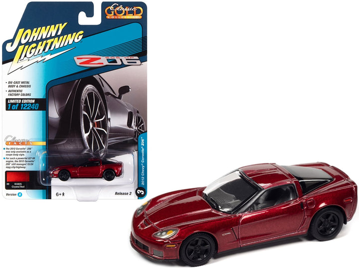 Johnny Lightning 2012 Chevrolet Corvette Z06 in Crystal Red metallic.
