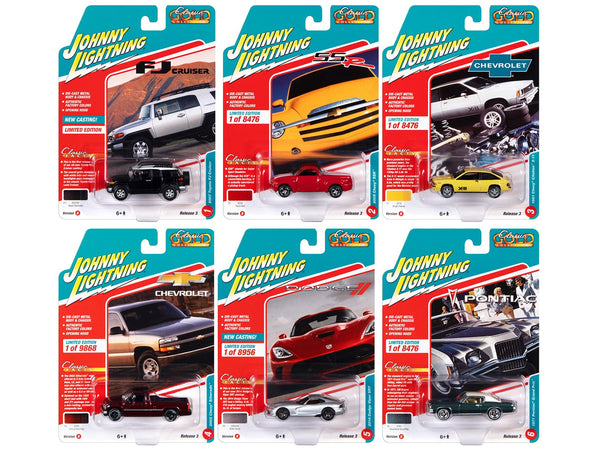 Johnny Lightning Classic Gold 2022 Release 3 Set B six-vehicle assortment.