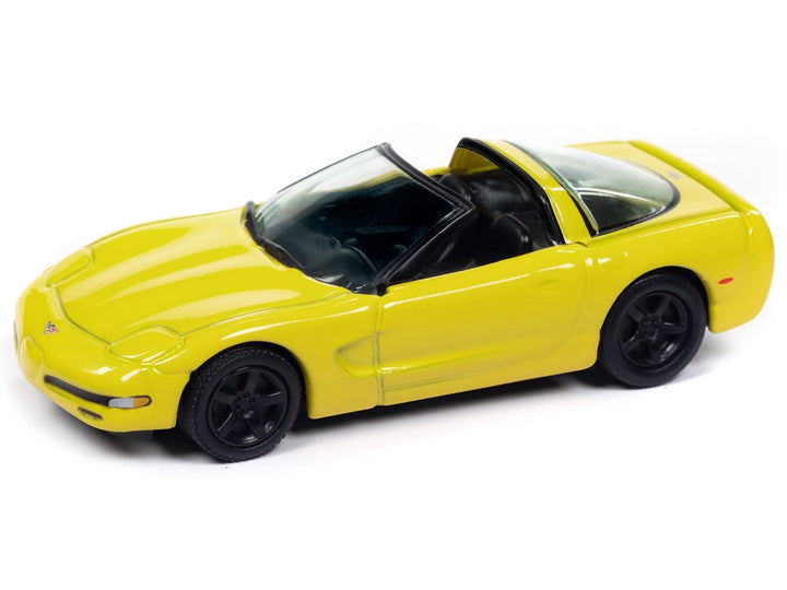 2003 Chevrolet Corvette Convertible "50th Anniversary" Millennium Yellow "Classic Gold Collection" 1/64 Diecast Model Car by Johnny Lightning image 2