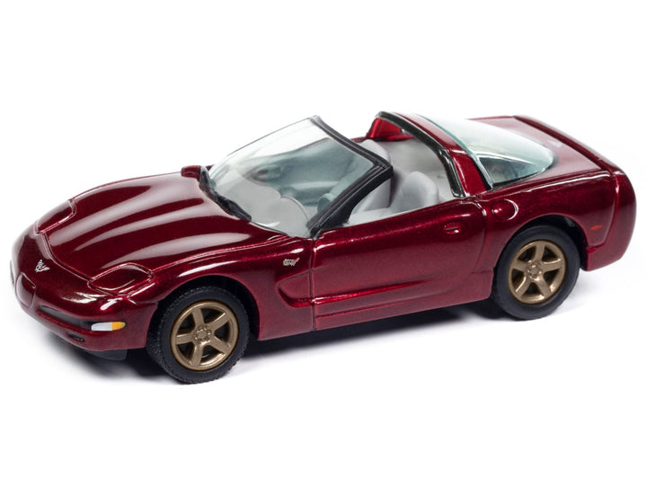 2003 Chevrolet Corvette Convertible "50th Anniversary" Anniversary Red Metallic "Classic Gold Collection" 1/64 Diecast Model Car by Johnny Lightning image 2