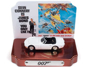 1967 Toyota 2000 GT Convertible RHD (Right Hand Drive) White 007 (James Bond) "You Only Live Twice" (1967) Movie with Collectible Tin Display "Silver Screen Machines" Series 1/64 Diecast Model Car by Johnny Lightning image 2