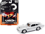 Aston Martin DB5 RHD (Right Hand Drive) Silver Metallic 007 (James Bond) "GoldenEye" (1995) Movie with Collectible Tin Display "Silver Screen Machines" Series 1/64 Diecast Model Car by Johnny Lightning image 2
