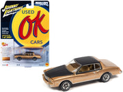 1980 Chevrolet Monte Carlo Light Camel Gold Metallic with Black Top and Hood Limited Edition to 3484 pieces Worldwide "OK Used Cars" 2023 Series 1/64 Diecast Model Car by Johnny Lightning image 2