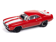 1969 Chevrolet Camaro Z28 Red with White Stripes and Interior "Muscle Cars USA" Series 1/64 Diecast Model Car by Johnny Lightning image 3