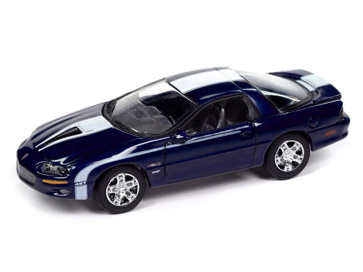 2002 Chevrolet Nickey Camaro ZL1 Navy Blue Metallic with White Stripes "Muscle Cars USA" Series 1/64 Diecast Model Car by Johnny Lightning image 2