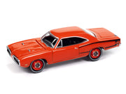 1970 Dodge Coronet Super Bee "Mr. Norm's" Hemi Orange with Black Stripes "Muscle Cars USA" Series 1/64 Diecast Model Car by Johnny Lightning image 2
