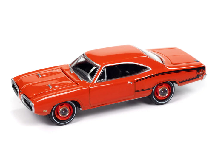 1970 Dodge Coronet Super Bee "Mr. Norm's" Hemi Orange with Black Stripes "Muscle Cars USA" Series 1/64 Diecast Model Car by Johnny Lightning image 2