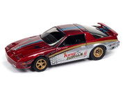 1987 Pontiac Firebird GTA "King of the Jungle" Red and Silver Metallic with Graphics "Muscle Cars USA" Series 1/64 Diecast Model Car by Johnny Lightning image 3