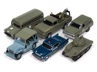 Johnny Lightning Military 2024 Release 2 Set B six-vehicle assortment.