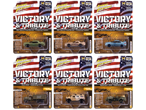 Johnny Lightning Military 2025 Release 1 Set B six-vehicle assortment.