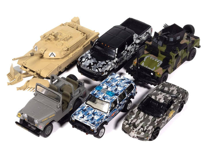 "Military" Set A of 6 pieces 2025 Release 2 Limited Edition 1/64 Diecast Model Cars by Johnny Lightning image 2
