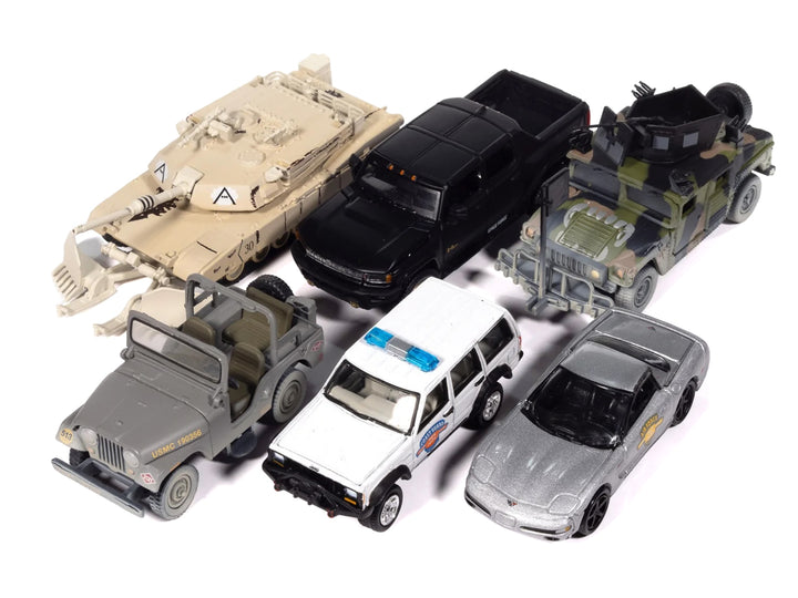 "Military" Set B of 6 pieces 2025 Release 2 Limited Edition 1/64 Diecast Model Cars by Johnny Lightning image 2