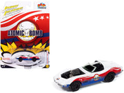 1969 Chevrolet Corvette "Atomic Bomb" White with Red and Blue Graphics "Stuntman Mike's Ride Along Racing" "Pop Culture" 2025 Release 1 1/64 Diecast Model Car by Johnny Lightning image 3