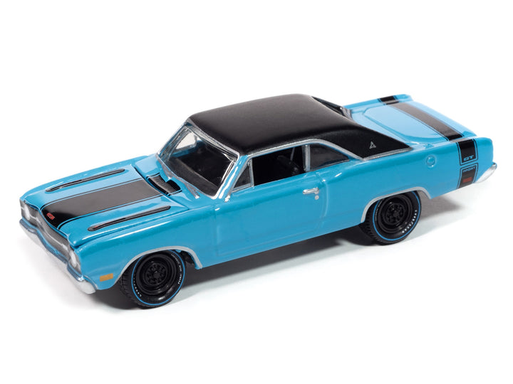 1969 Dodge Dart GTS 340 Blue with Black Top and Stripes "Goodyear Blue Streak" "Pop Culture" 2025 Release 1 1/64 Diecast Model Car by Johnny Lightning image 2