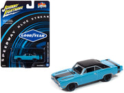 1969 Dodge Dart GTS 340 Blue with Black Top and Stripes "Goodyear Blue Streak" "Pop Culture" 2025 Release 1 1/64 Diecast Model Car by Johnny Lightning image 3