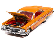1961 Chevrolet Impala SS 409 Yellow Metallic with Red Stripes and Interior "Scrapin" Series 1/64 Diecast Model Car by Johnny Lightning image 3