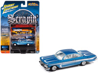 Johnny Lightning 1961 Chevrolet Impala SS409 in blue and white, Scrapin' release.