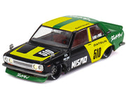Datsun Street 510 "Racing V2" Black and Green with Yellow Accents (Designed by Jun Imai) "Kaido House" Special 1/64 Diecast Model Car by Mini GT image 5